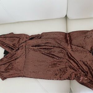Guess Shimmering Copper Mini Dress